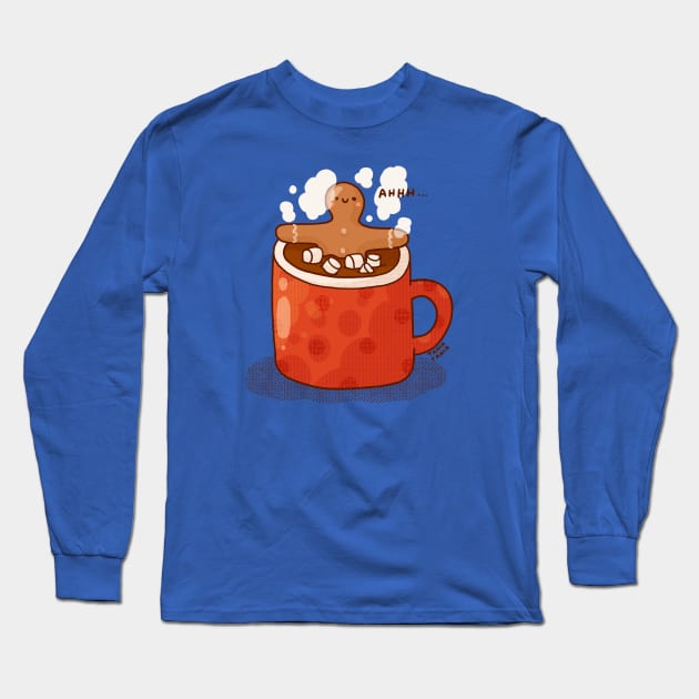 Gingerbread Cookie Cocoa Bath Long Sleeve T-Shirt by Tania Tania